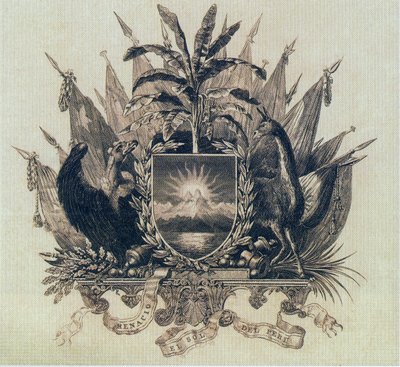 Blason de la République du Pérou créé par San Martín le 21 octobre 1821 - Unbekannt Unbekannt